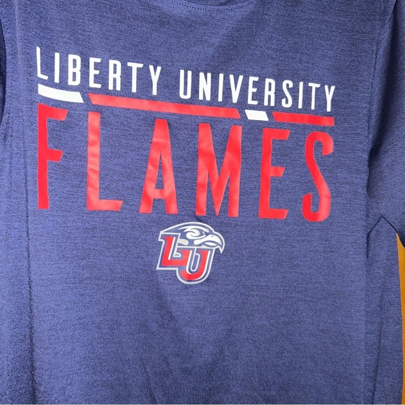 liberty university Flames navy performance Tshirt tee size M Medium - Picture 3 of 3